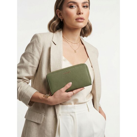 Lazarotti Portafoglio Bologna in pelle XL con doppia chiusura a zip, protezione RFID, 20 cm