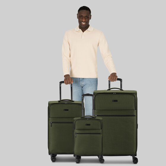 bugatti Valencia Soft 4 ruote Set di valigie 3 pezzi con piega di espansione