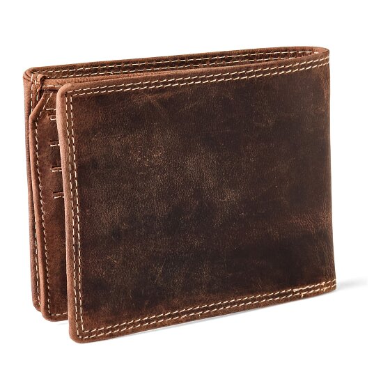 Jack Kinsky Baltimore 101 Portafoglio Protezione RFID Pelle 13 cm