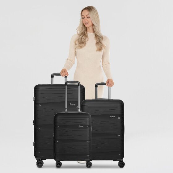 d&n Travel Line 4300-Plus 4 ruote Set di valigie 3 pezzi con piega di espansione d&n Travel Line 4300-Plus 4 ruote Set di valigie 3 pezzi con piega di espansione