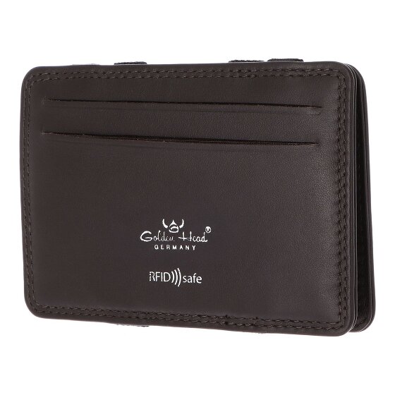 Golden Head Polo Custodia per carta di credito Protezione RFID Vera Pelle 7.5 cm