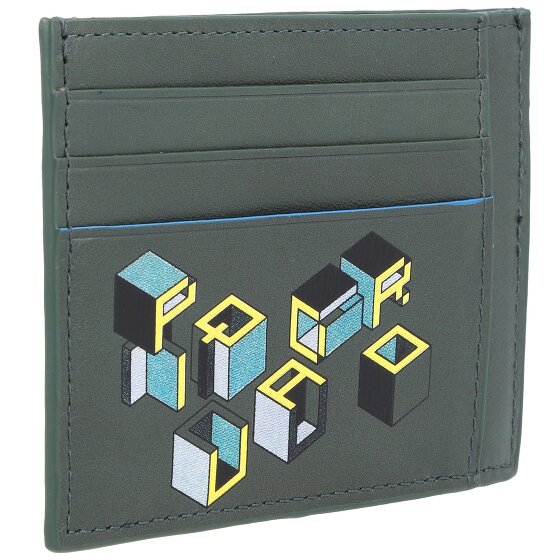Piquadro Blue Square Revamp porta carte di credito RFID in pelle 11,5 cm