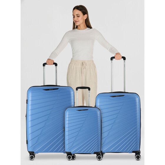 Benzi 5808 4 ruote Set di valigie 3 pezzi con piega di espansione