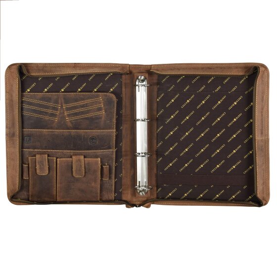 Greenburry Cartella ad anelli vintage in pelle 29 cm