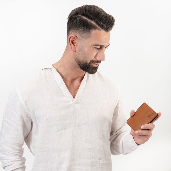 Farmhood Memphis Portafoglio Protezione RFID Pelle 12.5 cm