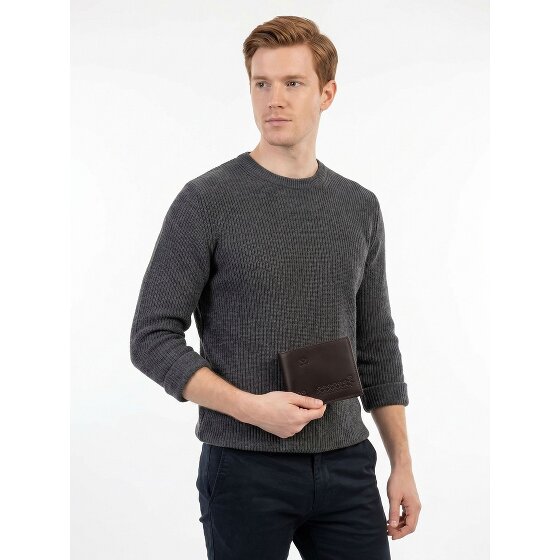oxmox Leather Portafoglio Protezione RFID Vera Pelle 10 cm