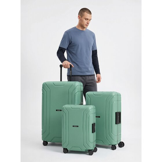 Redolz Set di valigie Essentials 15 a 4 ruote 3 pezzi con chiusura a tre punti