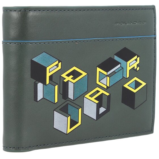Piquadro Portafoglio blu Square Revamp RFID in pelle 13 cm