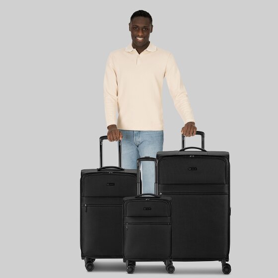 bugatti Valencia Soft 4 ruote Set di valigie 3 pezzi con piega di espansione