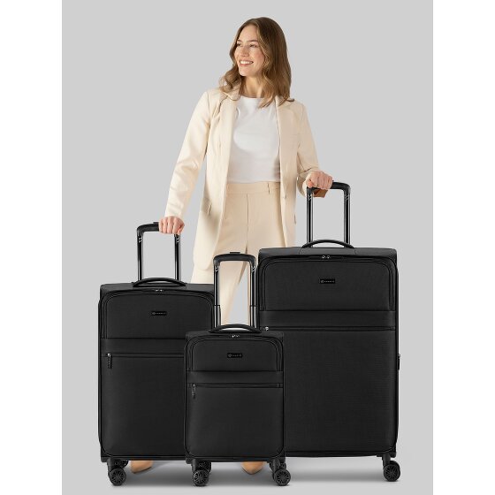 bugatti Valencia Soft 4 ruote Set di valigie 3 pezzi con piega di espansione