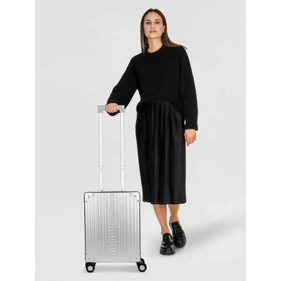 Aleon Trolley cabina Business a 4 ruote in Alluminio, 50 cm, con scomparto per laptop