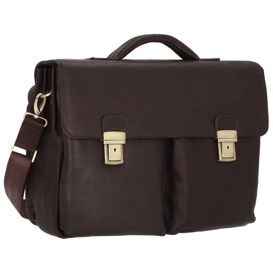 Dermata Cartella in pelle con scomparto per laptop da 43 cm