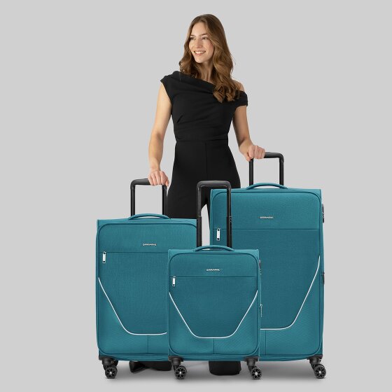 Stratic taska set di valigie a 4 ruote 3 pezzi con piega elastica