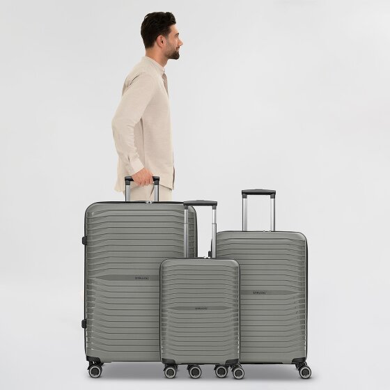 Stratic Shine 4 ruote Set di valigie 3 pezzi con piega di espansione