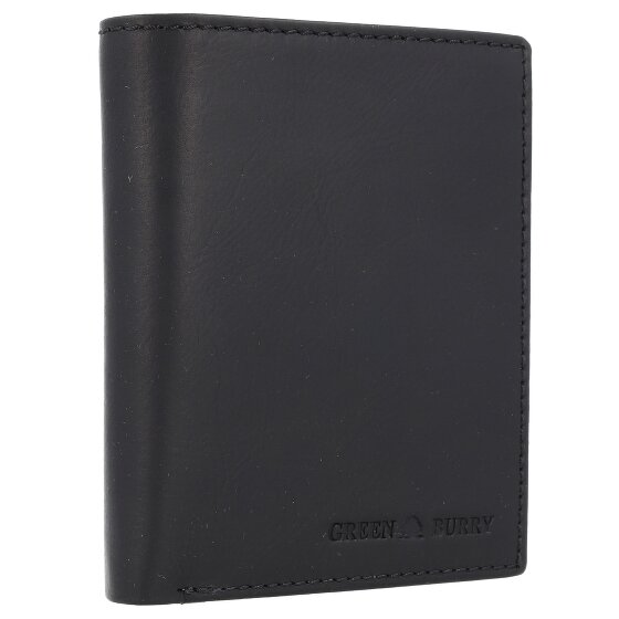 Greenburry Pure Black Portafoglio Protezione RFID Pelle 10.5 cm