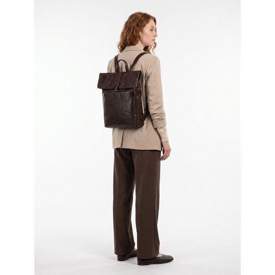 Jost Glasgow Zaino da giorno Protezione RFID Vera Pelle 42 cm Vano porta PC