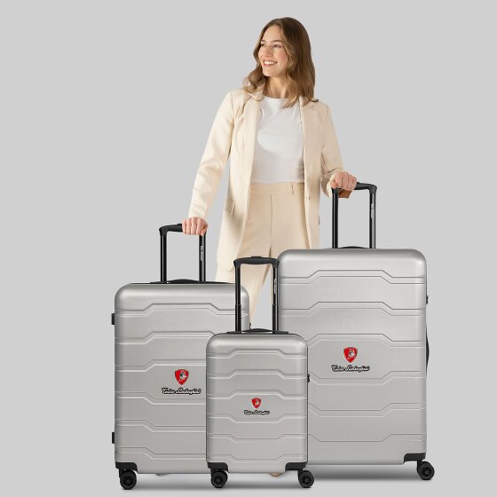 Tonino Lamborghini Bologna 4 ruote Set di valigie 3 pezzi