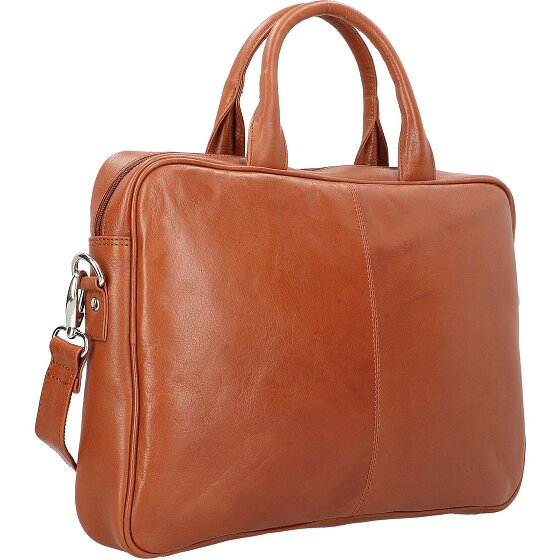 Dermata Cartella in pelle con scomparto per laptop da 39 cm