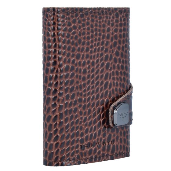 Tru Virtu Custodia per carte di credito Click & Slide Portafoglio RFID in pelle 6,5 cm