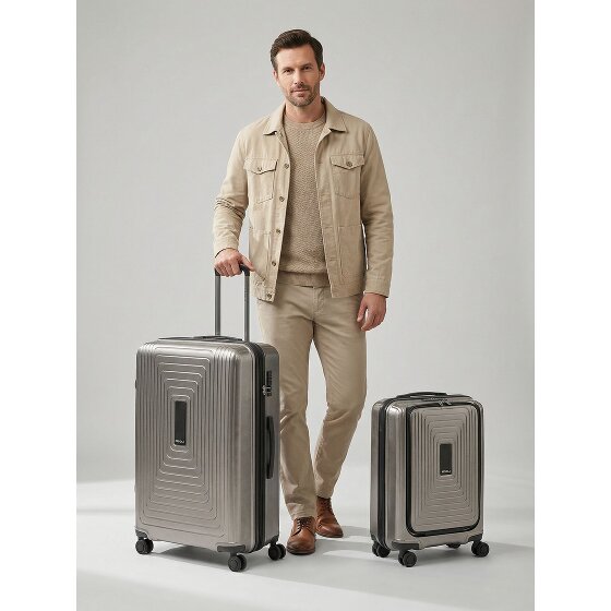 Redolz Set di valigie Essentials 14 a 4 ruote 2 pz. scomparto per laptop con piega elastica