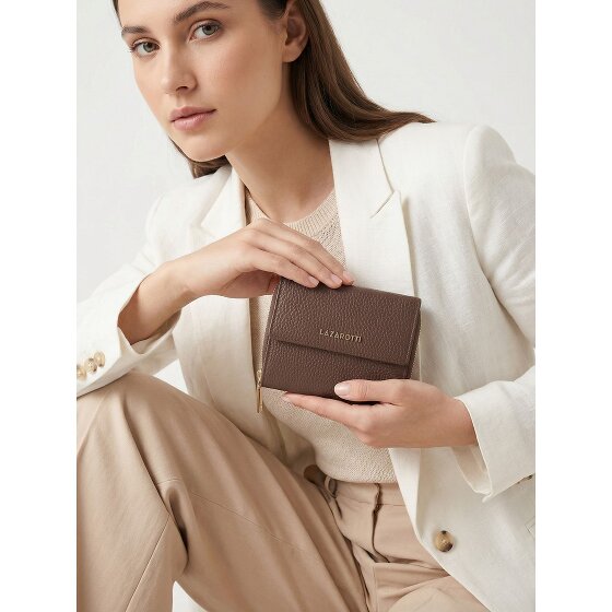 Lazarotti Portafoglio Bologna in pelle con zip 12 cm