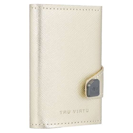 Tru Virtu Custodia per carte di credito Click & Slide Portafoglio RFID in pelle 6,5 cm