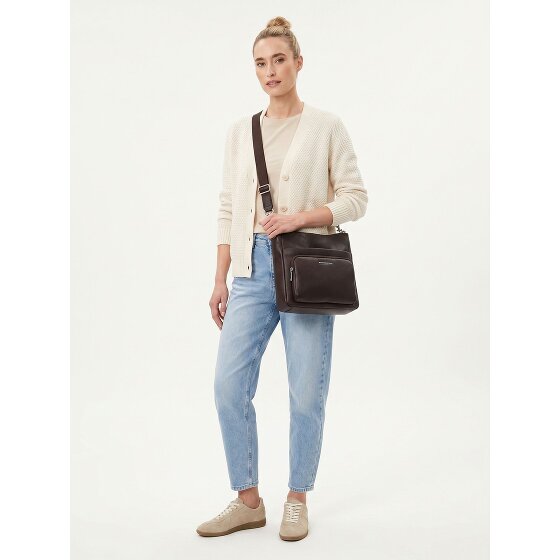 Mandarina Duck Mellow Leather Borsa a tracolla Vera Pelle 30 cm