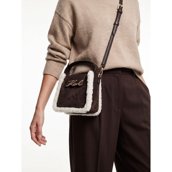 Karl Lagerfeld Signature Mini borsa a mano Vera Pelle 18 cm