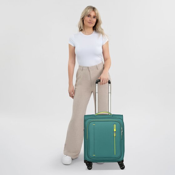 American Tourister Cloudrider 4 ruote Carrello della cabina S 55 cm con piega di espansione