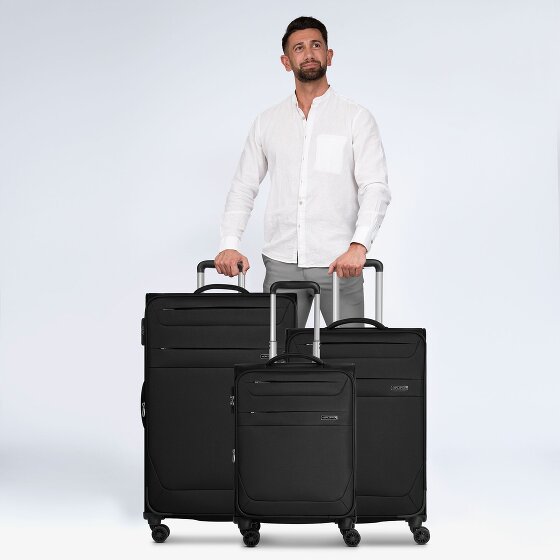 Worldpack Chicago 4 ruote Set di valigie 3 pezzi con piega di espansione