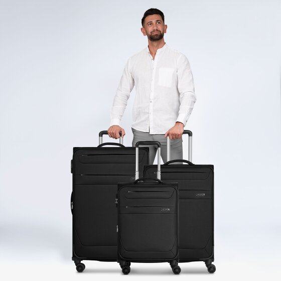Worldpack Chicago 4 ruote Set di valigie 3 pezzi con piega di espansione