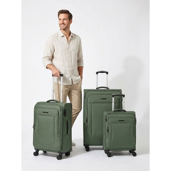 Franky Melbourne 3.0 Set di valigie a 4 ruote, 3 pezzi, con piega elastica