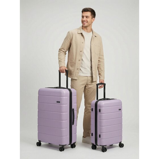 Saxoline Miami 4 ruote Set di valigie 2 pezzi con piega di espansione
