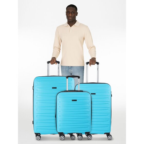 Benzi 5493 4 ruote Set di valigie 3 pezzi con piega di espansione