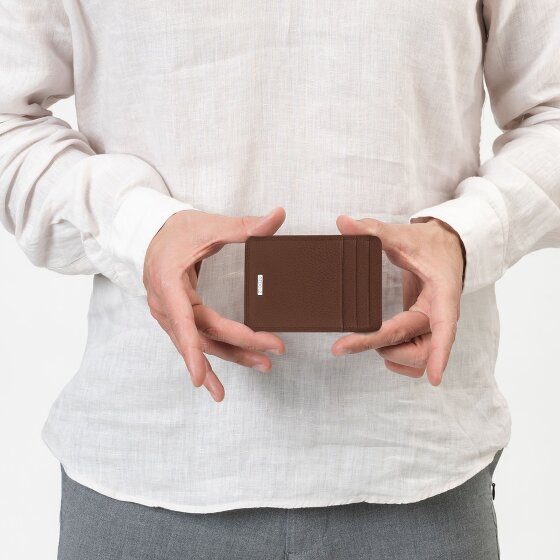 Redolz Porta carte di credito RFID in pelle Essentials da 7 cm con fermasoldi