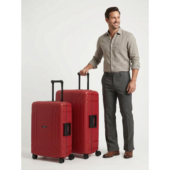 Redolz Essentials 15 Set di valigie a 4 ruote 2 pezzi con chiusura a tre punti