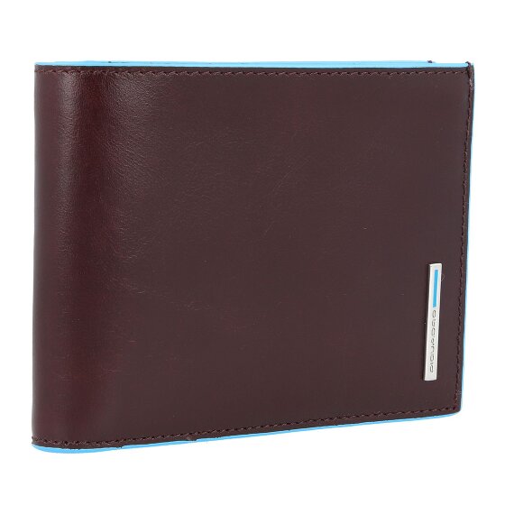 Piquadro Portafoglio quadrato in pelle blu 12,5 cm