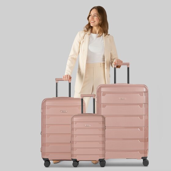 d&n South Dakota 4 ruote Set di valigie 3 pezzi con piega di espansione