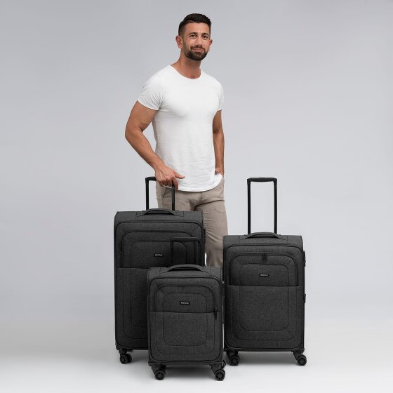 Redolz Essentials 12 THREE SET 4 ruote Set di valigie 3 pezzi con piega di espansione
