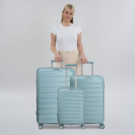 Franky London 4 ruote Set di valigie 3 pezzi con piega di espansione