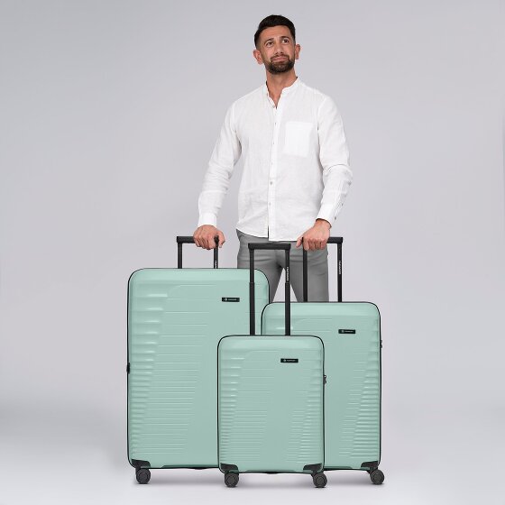 Farmhood Eco Edition 4 ruote Set di valigie 3 pezzi con piega di espansione