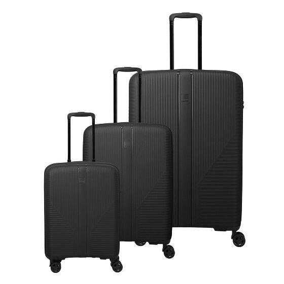 Travelite Air Stripe 4 ruote Set di valigie 3 pezzi con piega di espansione