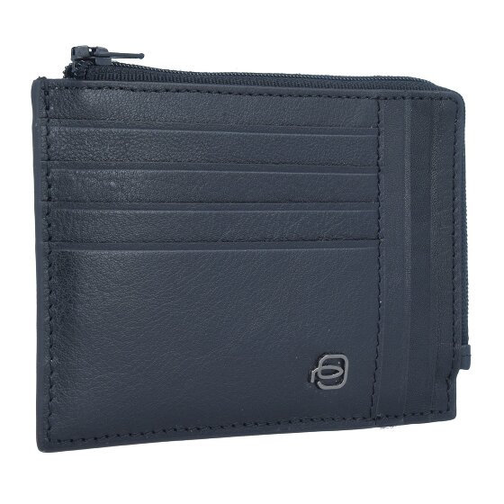 Piquadro Portacarte di credito speciale quadrato blu RFID in pelle 12 cm