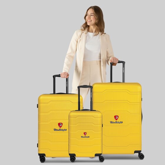 Tonino Lamborghini Bologna 4 ruote Set di valigie 3 pezzi