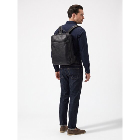 Jost Glasgow Zaino da giorno Protezione RFID Vera Pelle 44 cm Vano porta PC