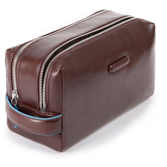 Piquadro Blue Square Borsa da toilette Vera Pelle 25 cm