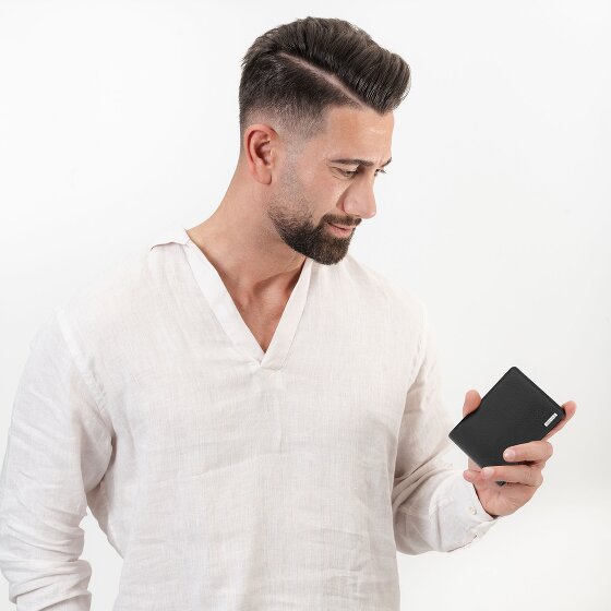 Redolz Leather Essentials QF: portafoglio piccolo in pelle con protezione RFID, 10,5 cm