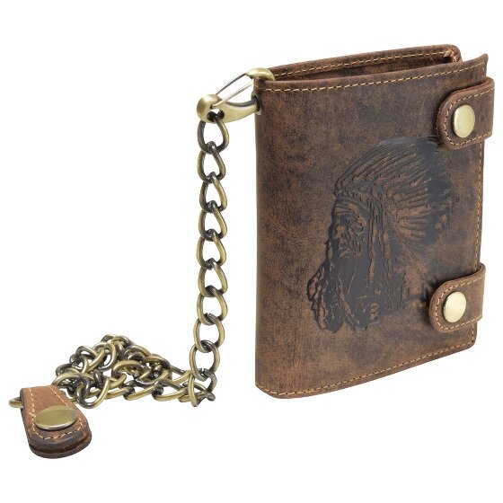 Greenburry Portafoglio indiano vintage in pelle 10 cm