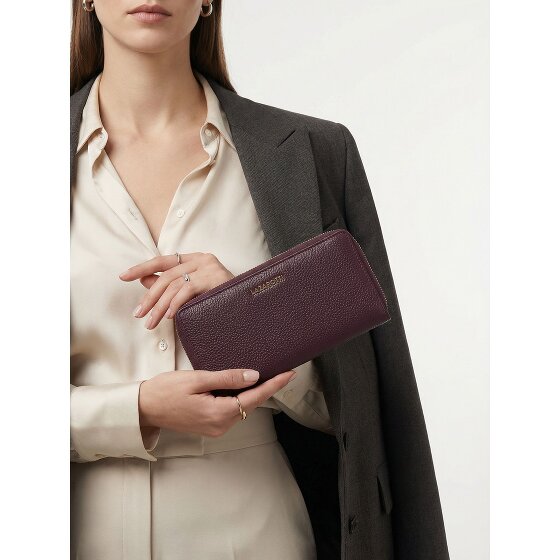 Lazarotti Bologna Leather XL Portafoglio con doppia zip in pelle RFID 20 cm