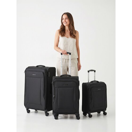 Franky Melbourne 3.0 Set di valigie a 4 ruote, 3 pezzi, con piega elastica